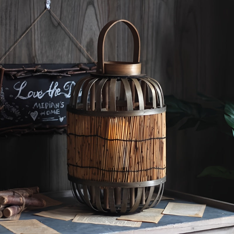 Rustic Wooden Lantern – Authentic Atmosphere Creator for Garden, Terrace or Interior