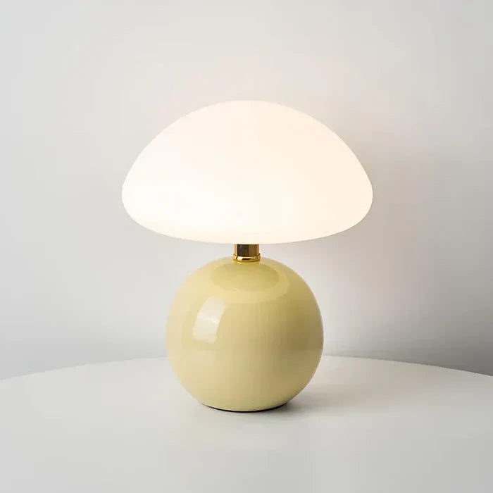 Cream Mushroom Lamp - French Vintage Lamp