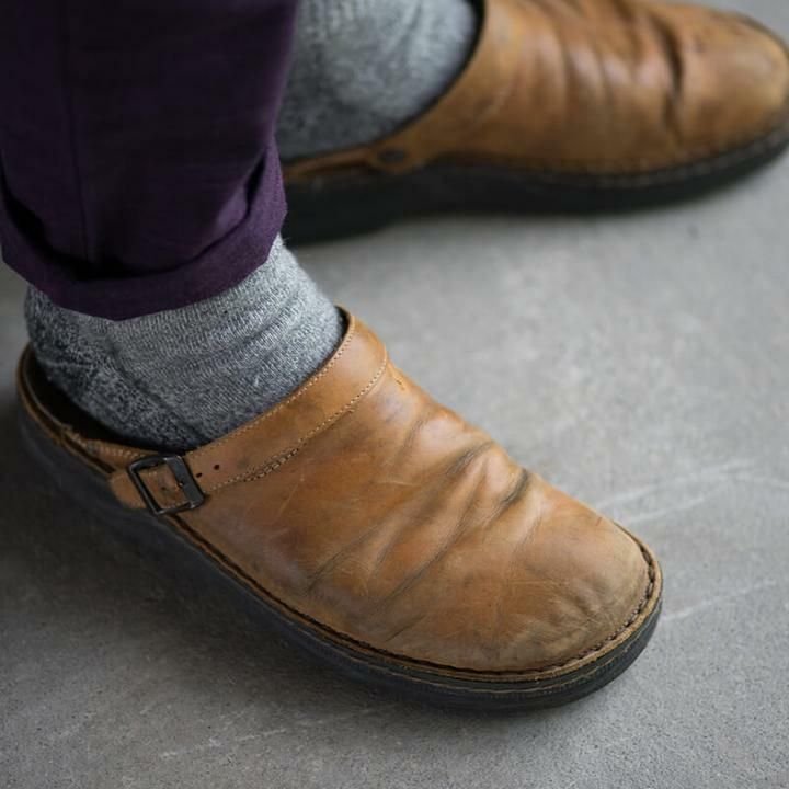 Orthopaedic Leather Slippers for Men | Comfort & Support for Every Day