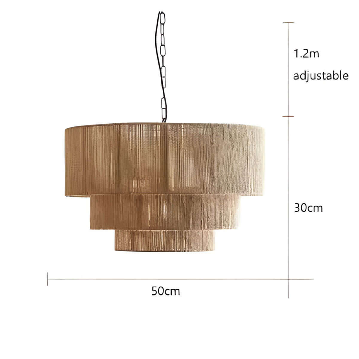 Pendant Lamp Rope & Metal - Industrial Design