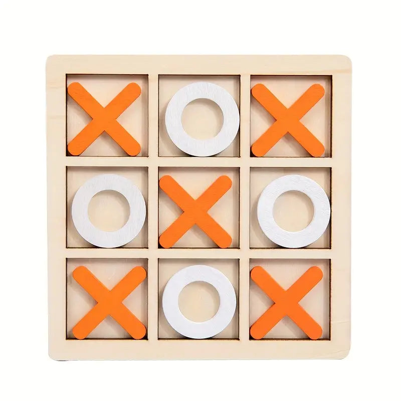 Wooden XOXO Board Game – Classic Noughts and Crosses Strategy Game