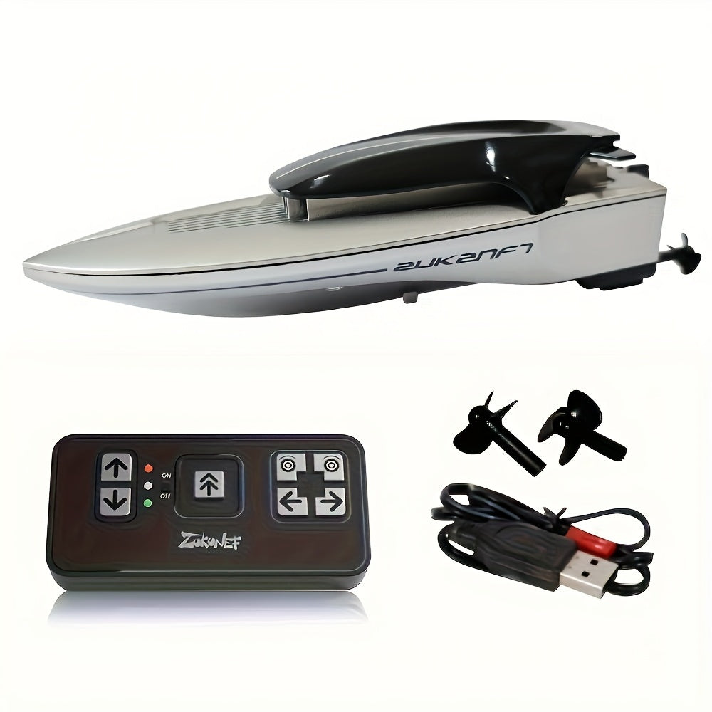 Water Mini Toy Boat – Remote Controlled with LED Lighting