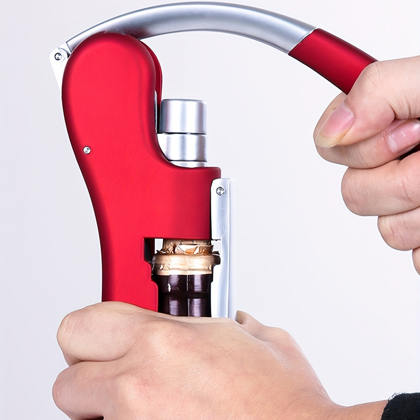 Ergonomic Corkscrew – Quickly and Safely Open Wine Bottles for Home and Hospitality
