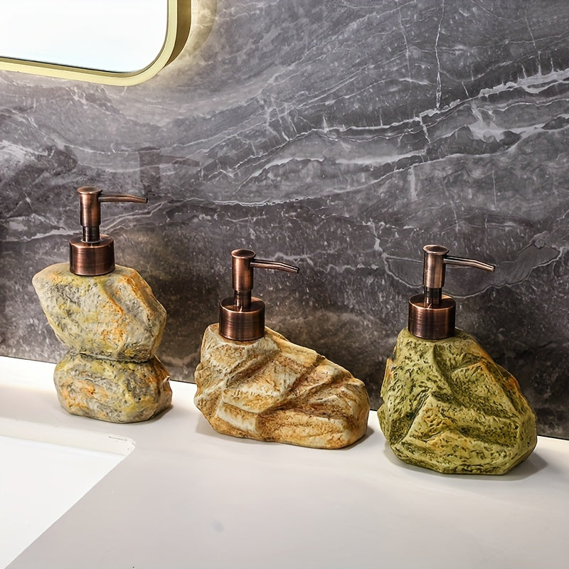 Rustic Soap Dispenser Stone Look – Functional and Atmospheric