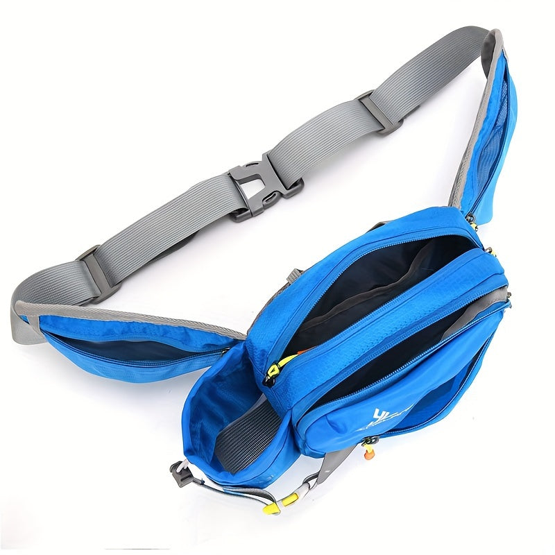 Versatile Running Waist Bag with Water Bottle Holder – Durable Nylon with Zippers for Walking and Marathons