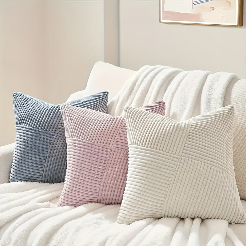 2-Piece Bohemian Style Corduroy Cushion Covers – Soft and Stylish for Sofa and Bed
