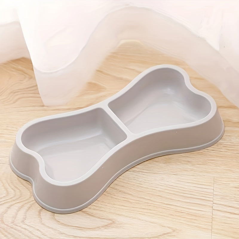 Macaron Bone-Shaped Double Dog Bowl – Practical and Stylish Dining for Your Dog