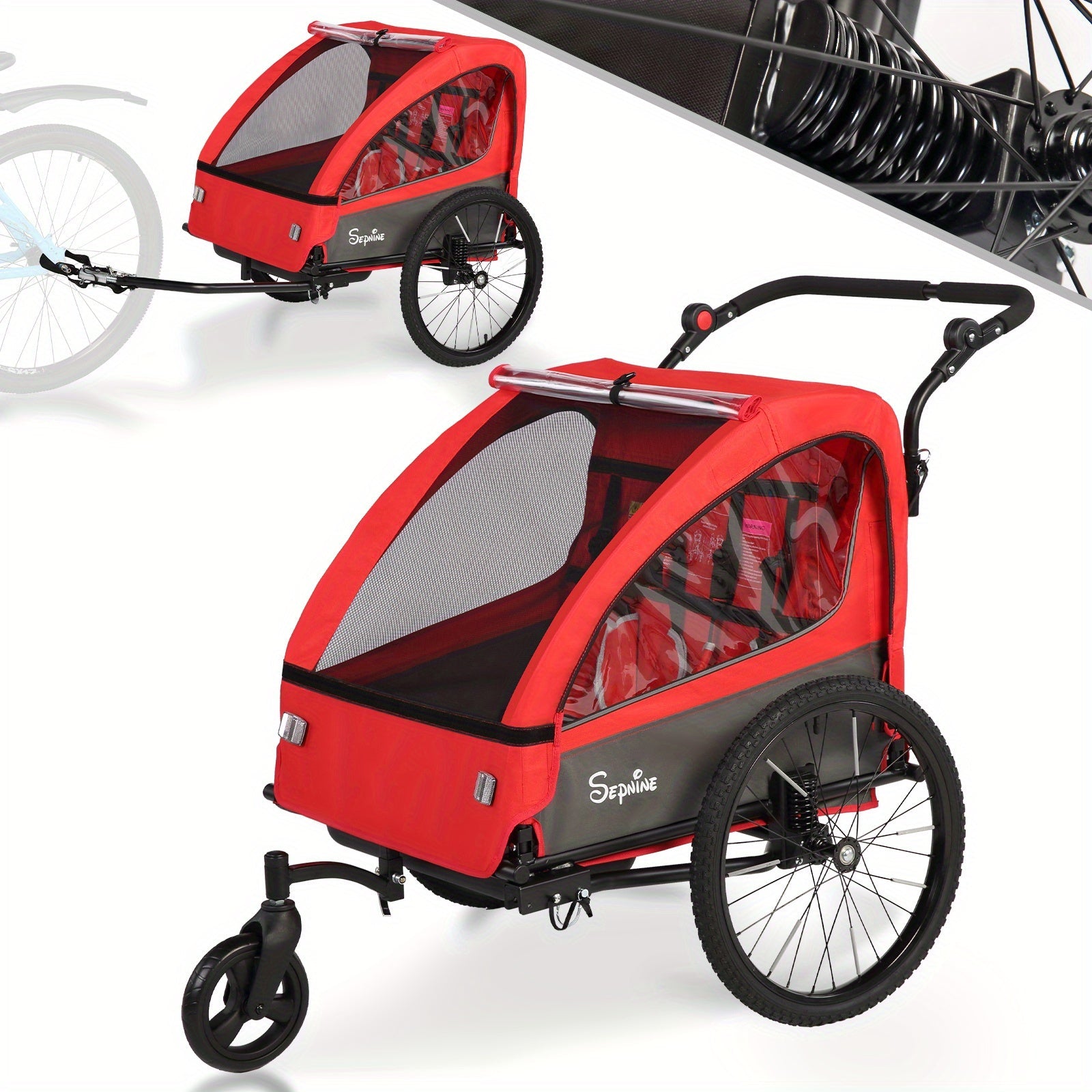 FlexiRide 2-in-1 Bike Caravan – Comfortable and Foldable for Two People