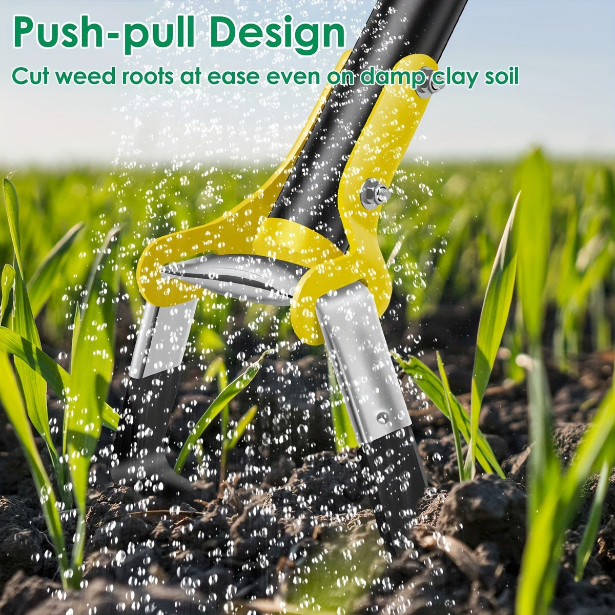 Stainless Steel Ergonomic Garden Tool with Triangular Head – For Weeding and Soil Cultivation