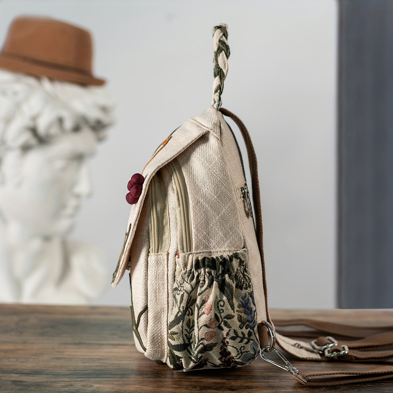 EthnoCharm Embroidered Rucksack – Artistic and Practical