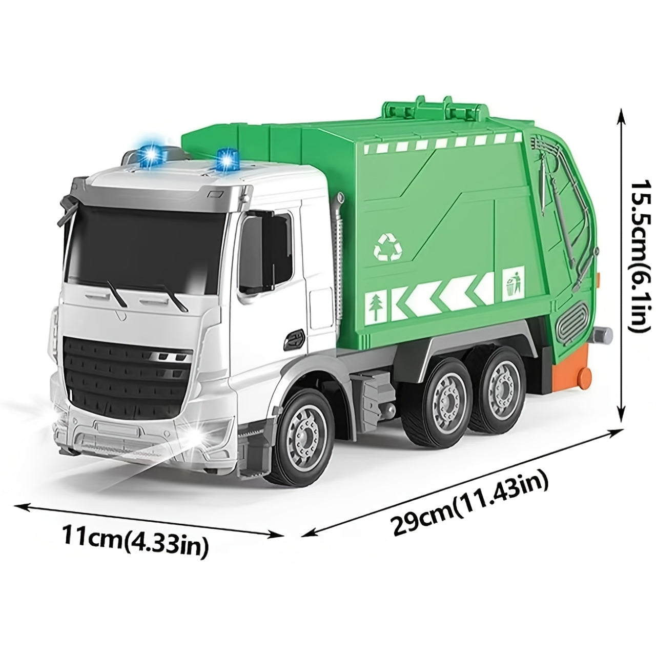 EcoTruck RC Rubbish Truck - Realistic Toy Vehicle with Light & Sound