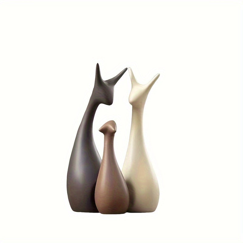 Ceramic Deer Statue Set – Luxury Decor for Living Room and Office