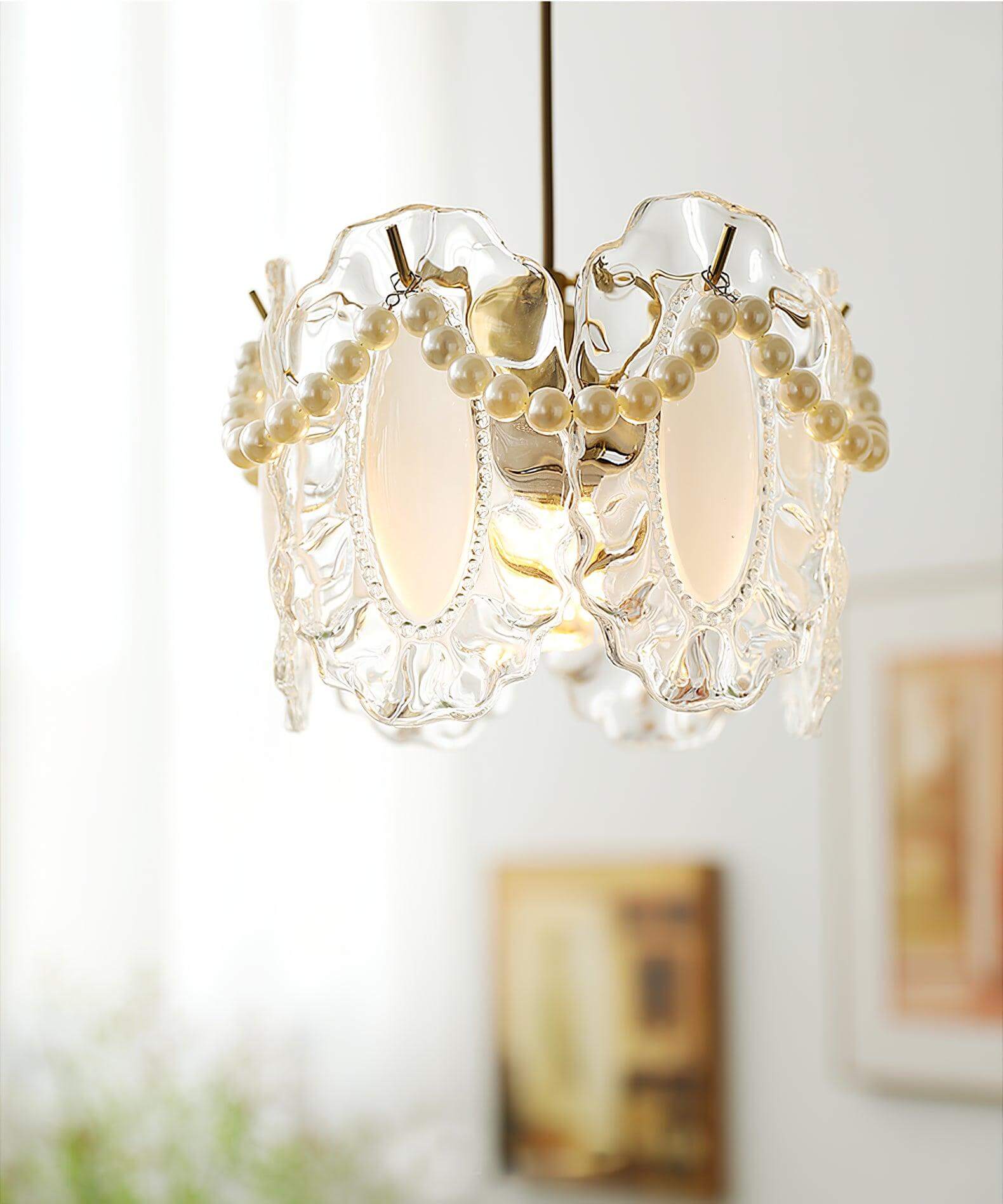 Flower Glass Pendant Lamp - Elegant Design