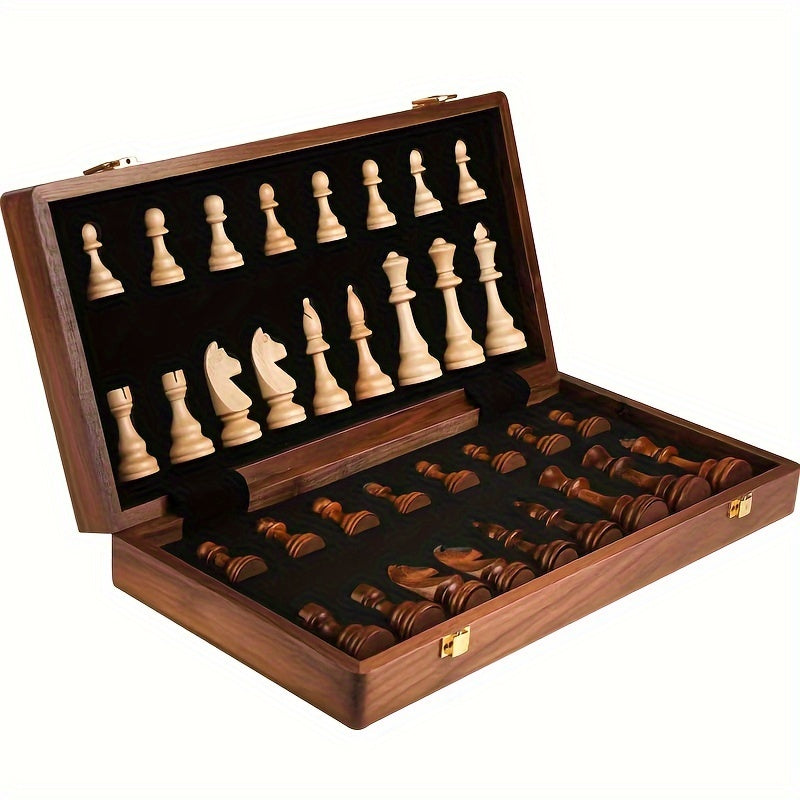 EchelonMaster Wooden Chess Set | Handcrafted walnut chessboard with premium game pieces