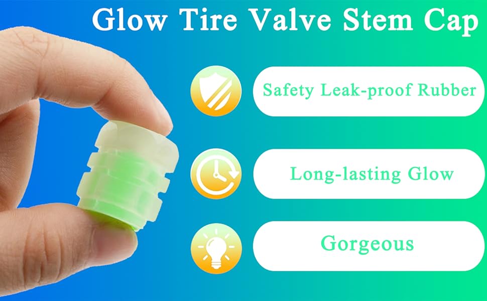 Set of 4 Illuminated Valve Caps with Logo – LuxaGlow