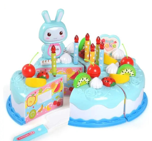 Plastic Cake Toy for Children for Counting, Cutting & Decorating