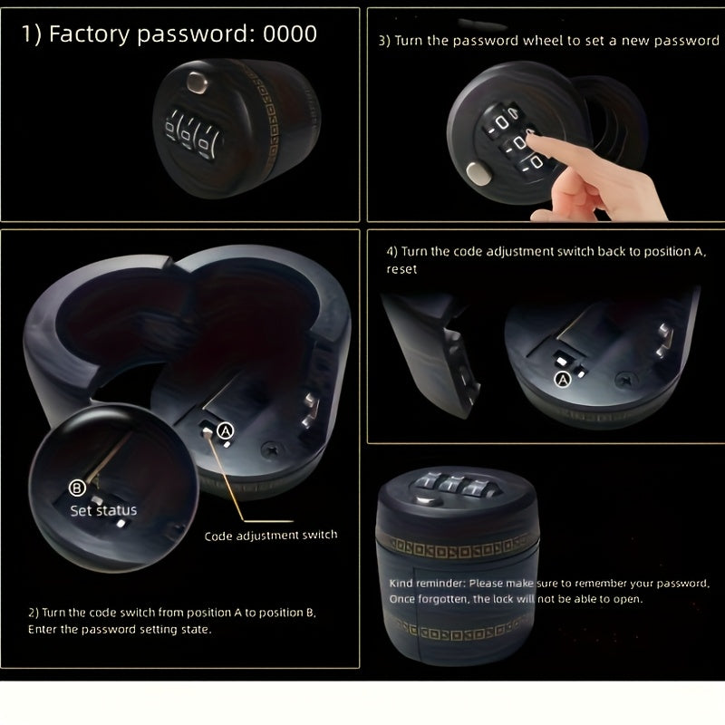 Password Lock Lid – 3-Digit Code for Secure Drink Storage