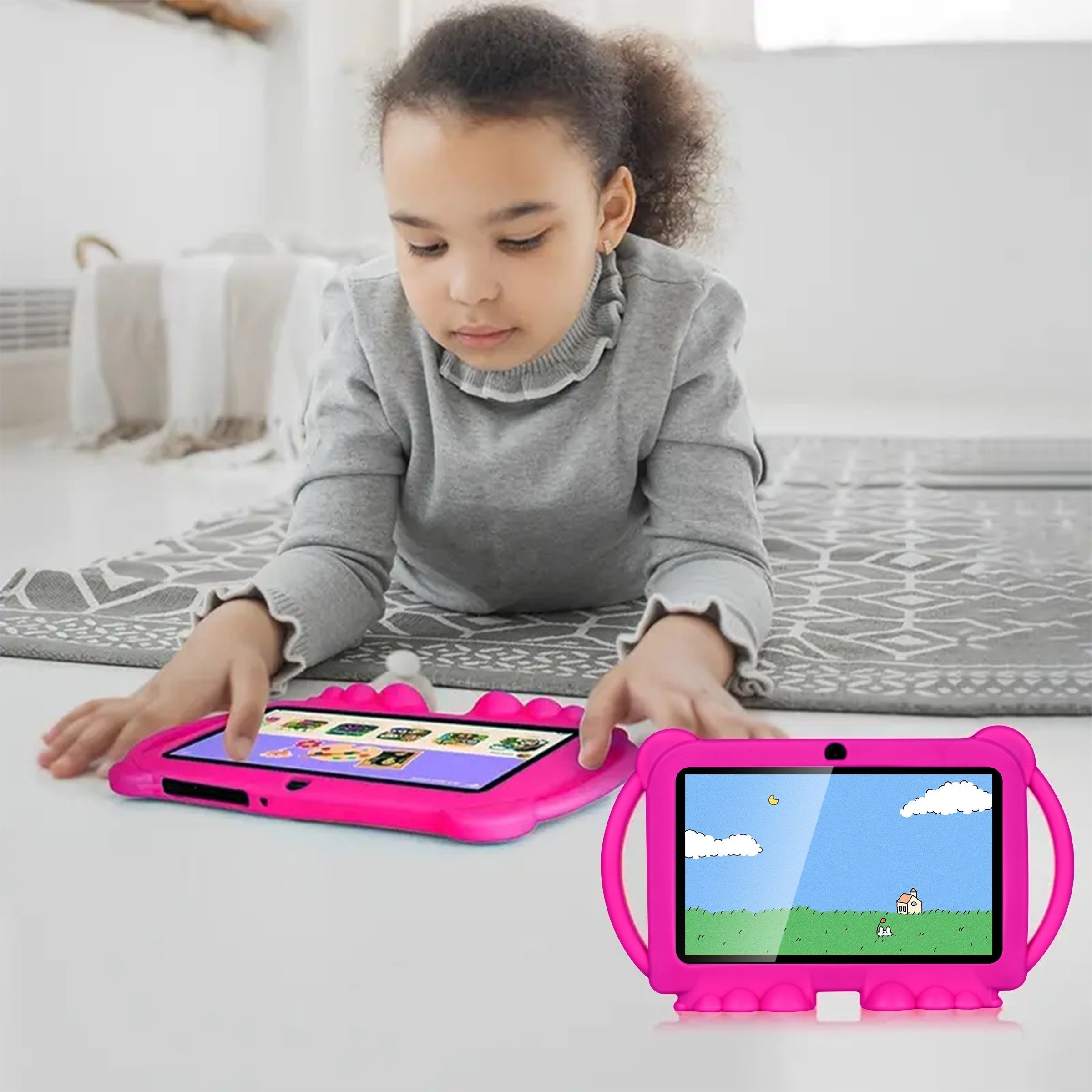 Tablet for Children – With Eye Protection, Shockproof Case and Support for Educational Apps
