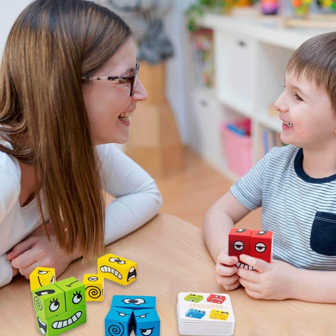 Interactive Expression Building Block Game for Children – MimikMatch