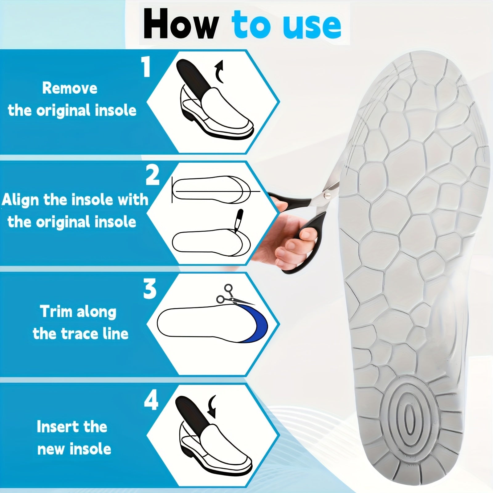 ComfortPlus Magnetic Acupuncture Insoles with Arch Support