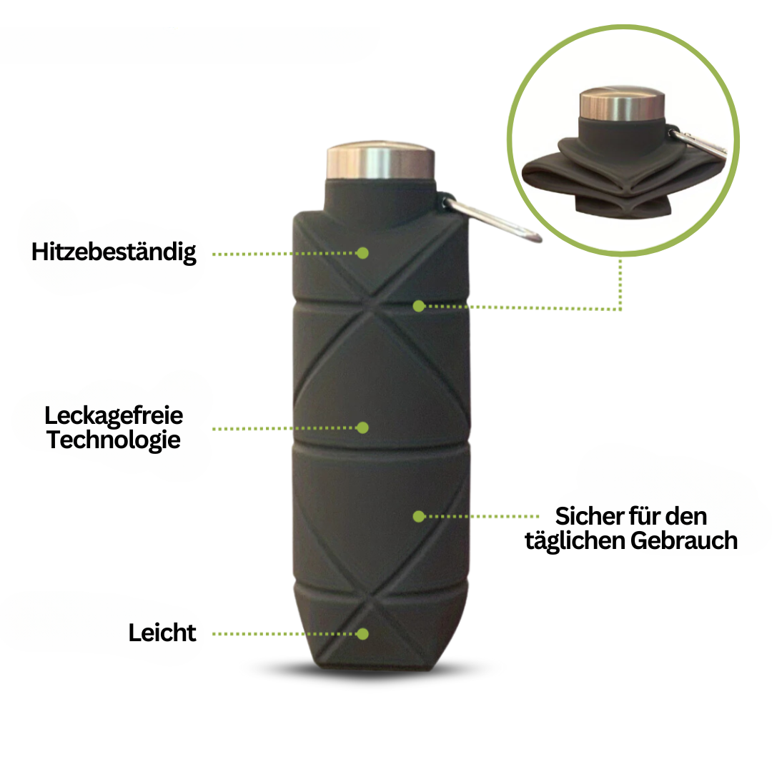 Foldable Water Bottle 750 ML - AquaFold