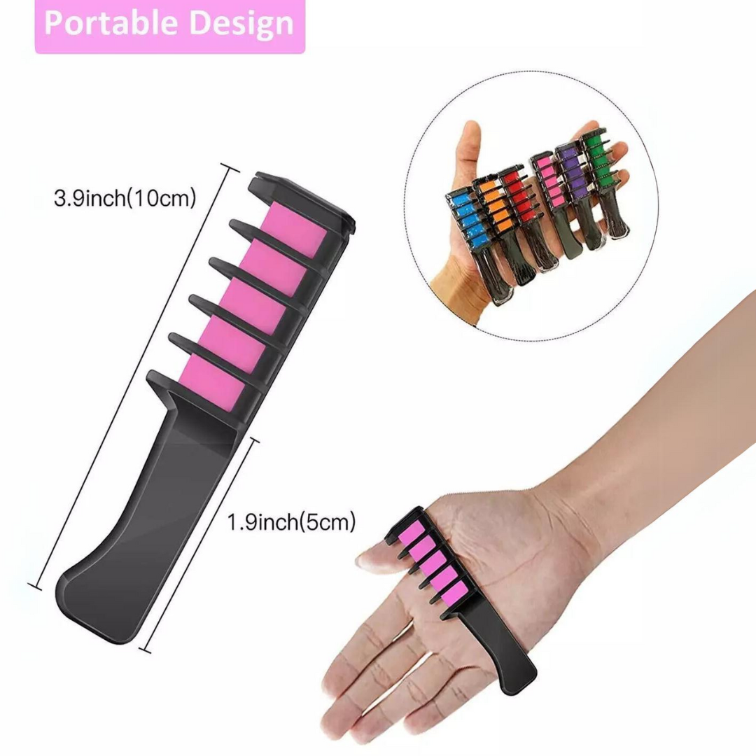 Washable Hair Chalk Comb – Fun Temporary Hair Colour