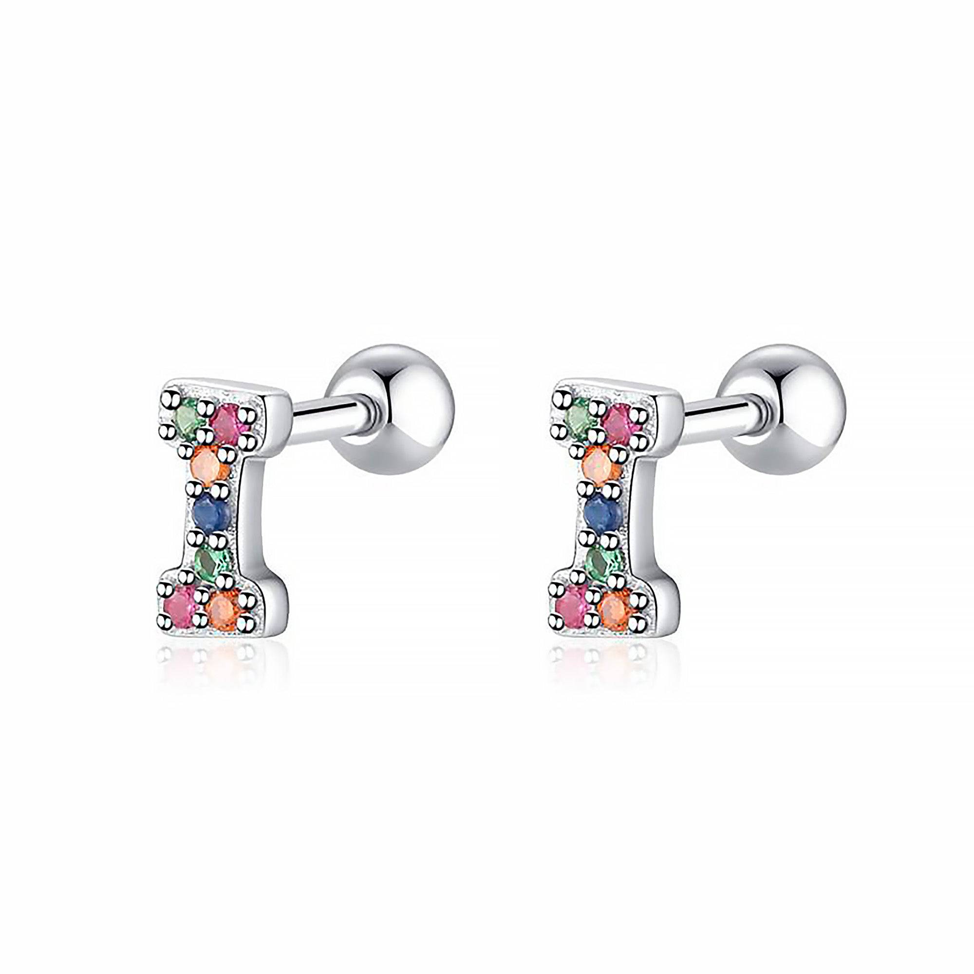 Letter Earrings with Colour - Letria