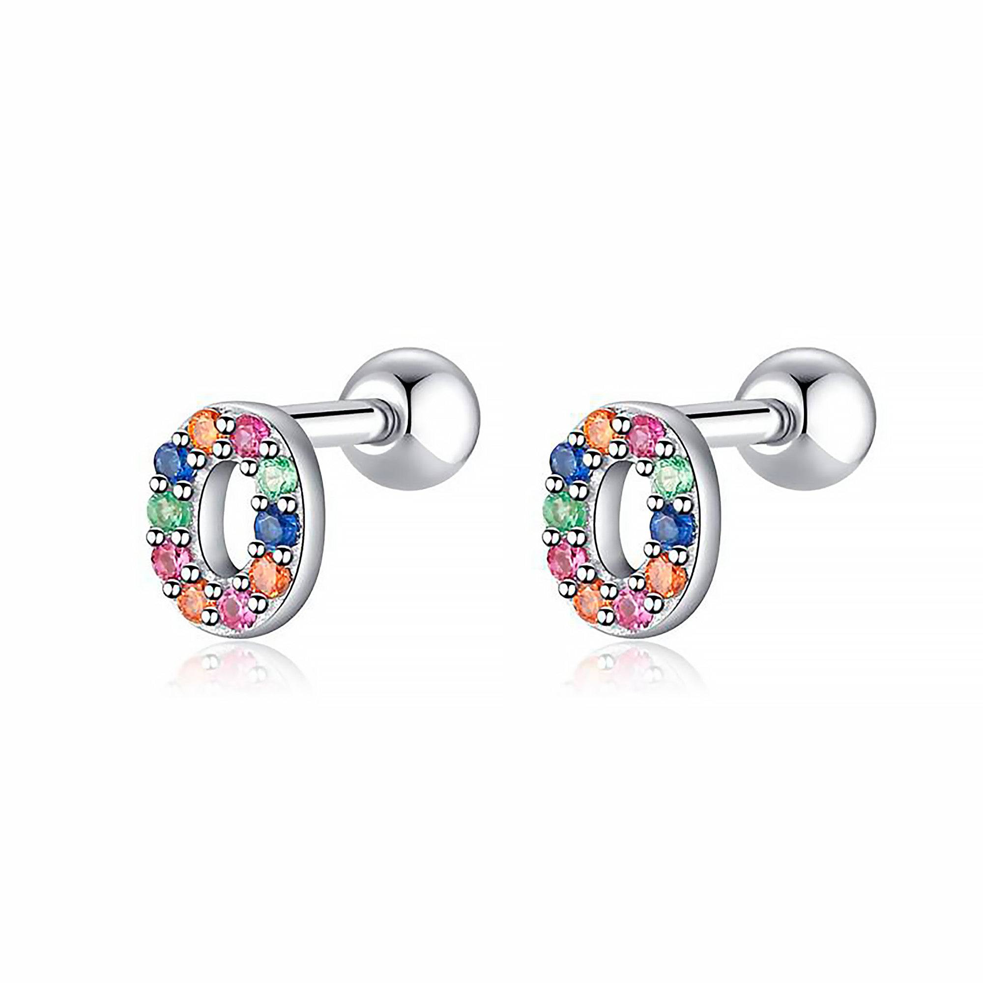 Letter Earrings with Colour - Letria