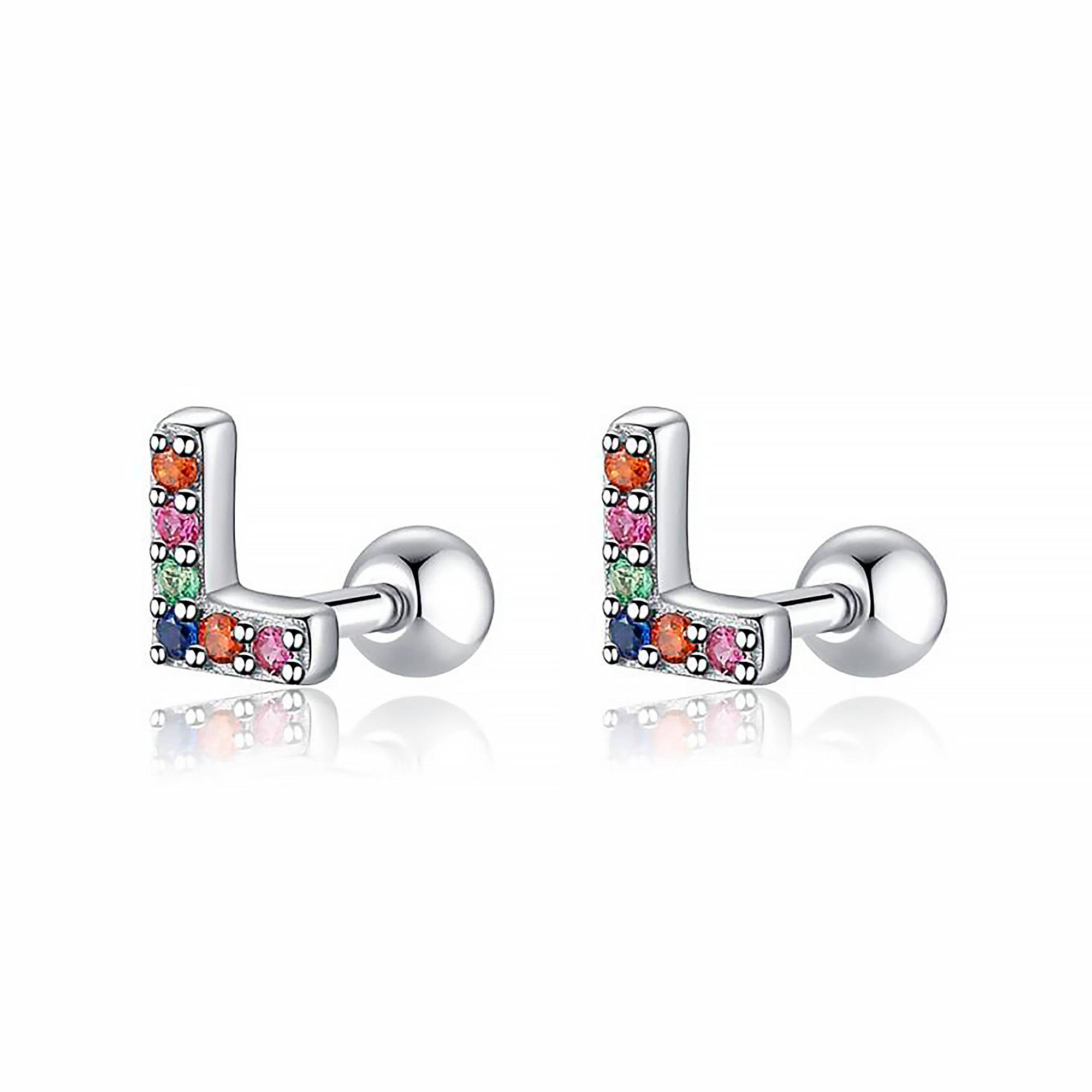 Letter Earrings with Colour - Letria