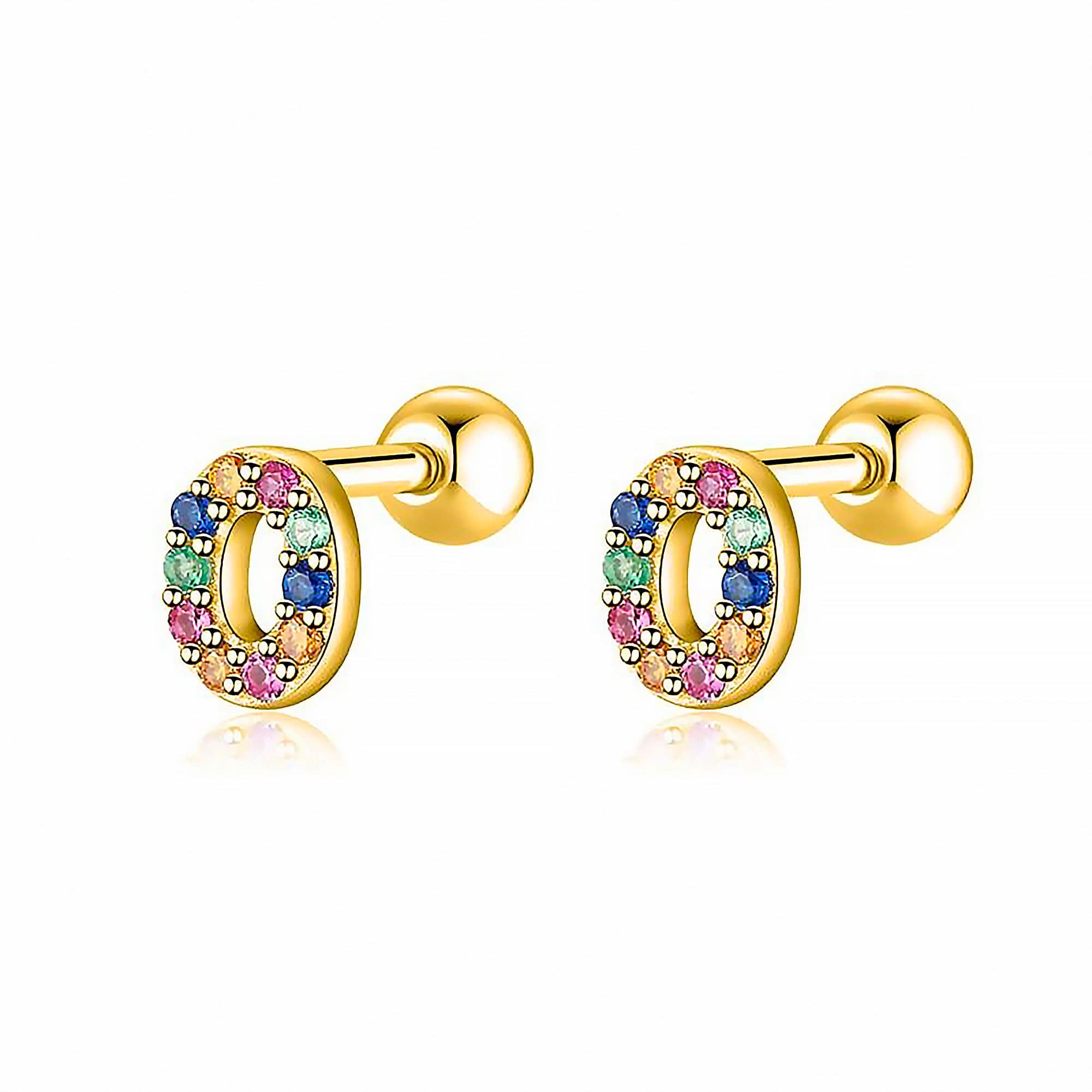 Letter Earrings with Colour - Letria