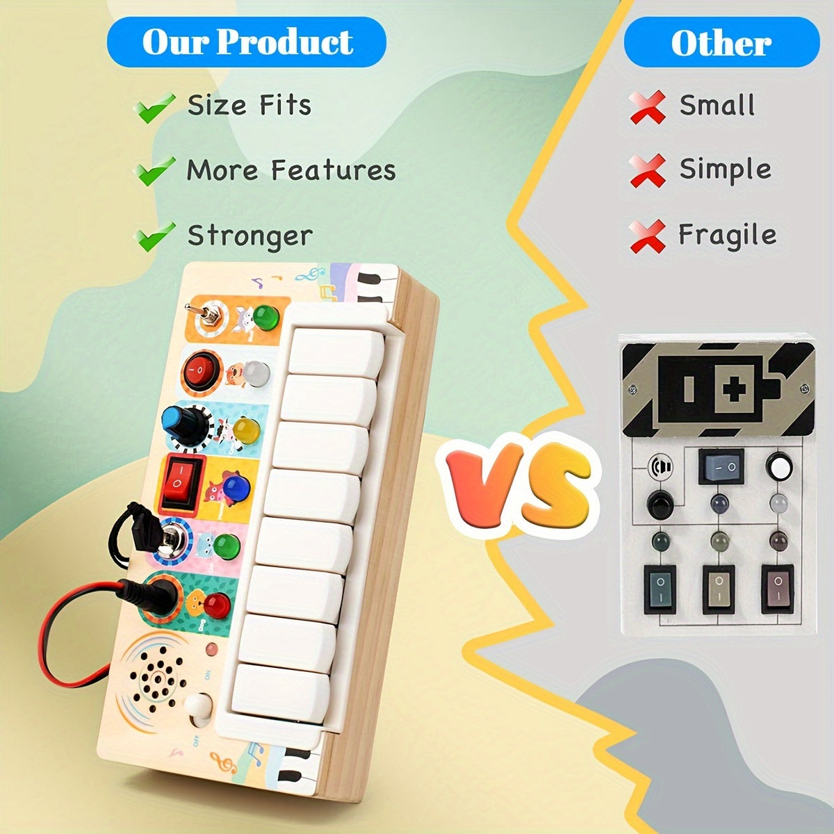 Educational Music Playboard for Children - Learning and Playing with Sound and Lights