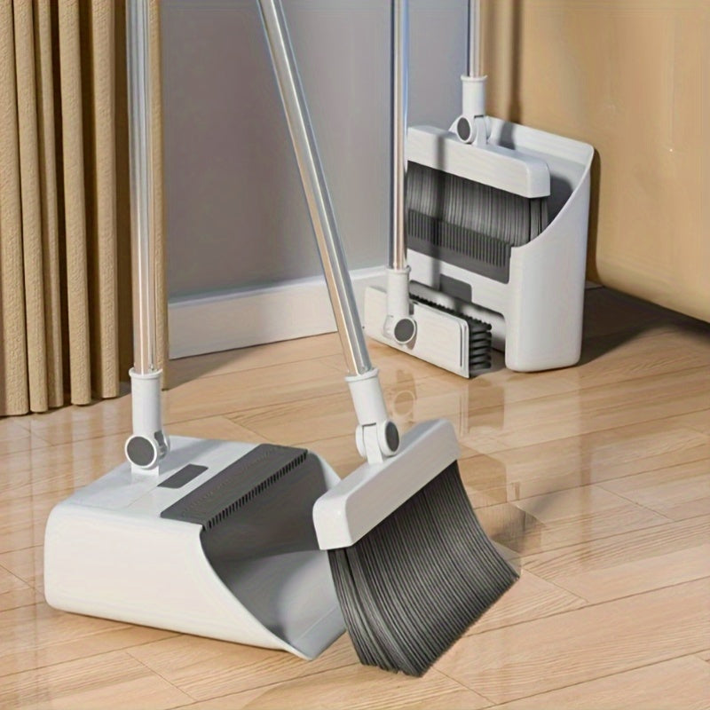Foldable 3-in-1 Broom and Dustpan Set – Handy Solution for Quick and Efficient Cleaning