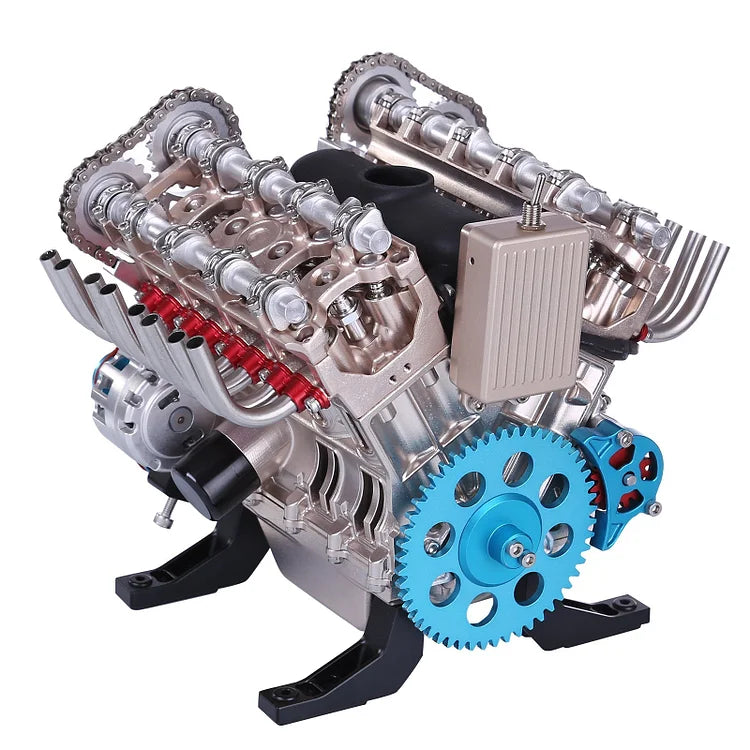 EngineEchelon V8 Heritage Decor | Luxury vintage-inspired V8 engine replica for home, office,