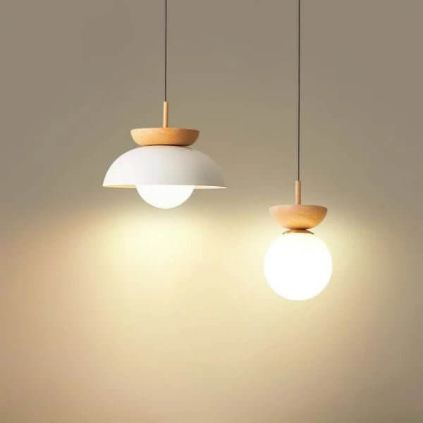 Scandinavian Pendant Light - Wood Design