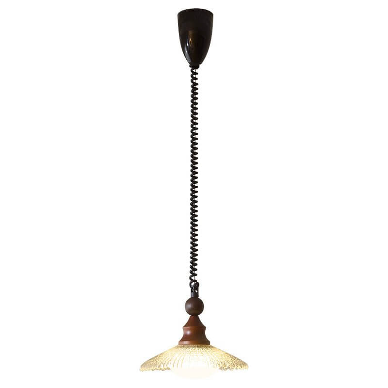 Pendant Light with Wooden Accents