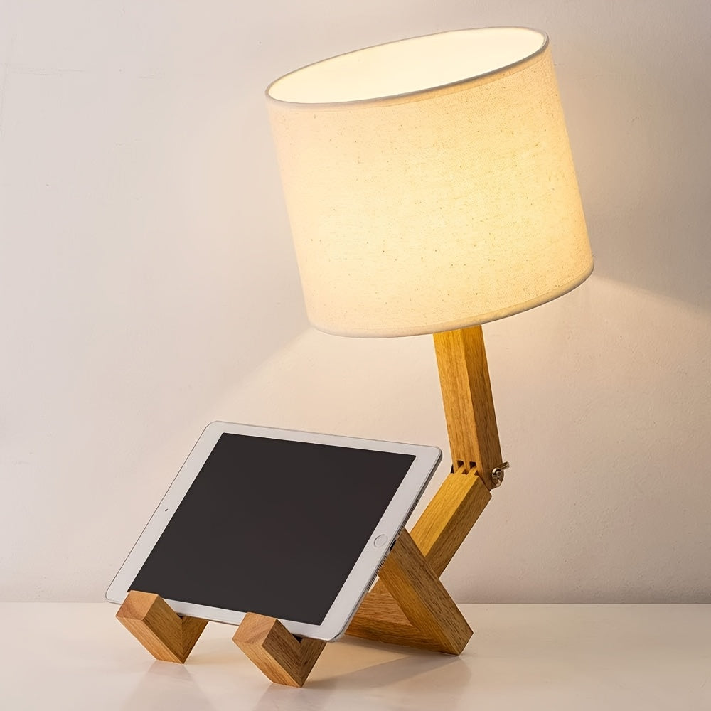 Modern Wooden Table Lamp – Flexible Design and Ambient Lighting