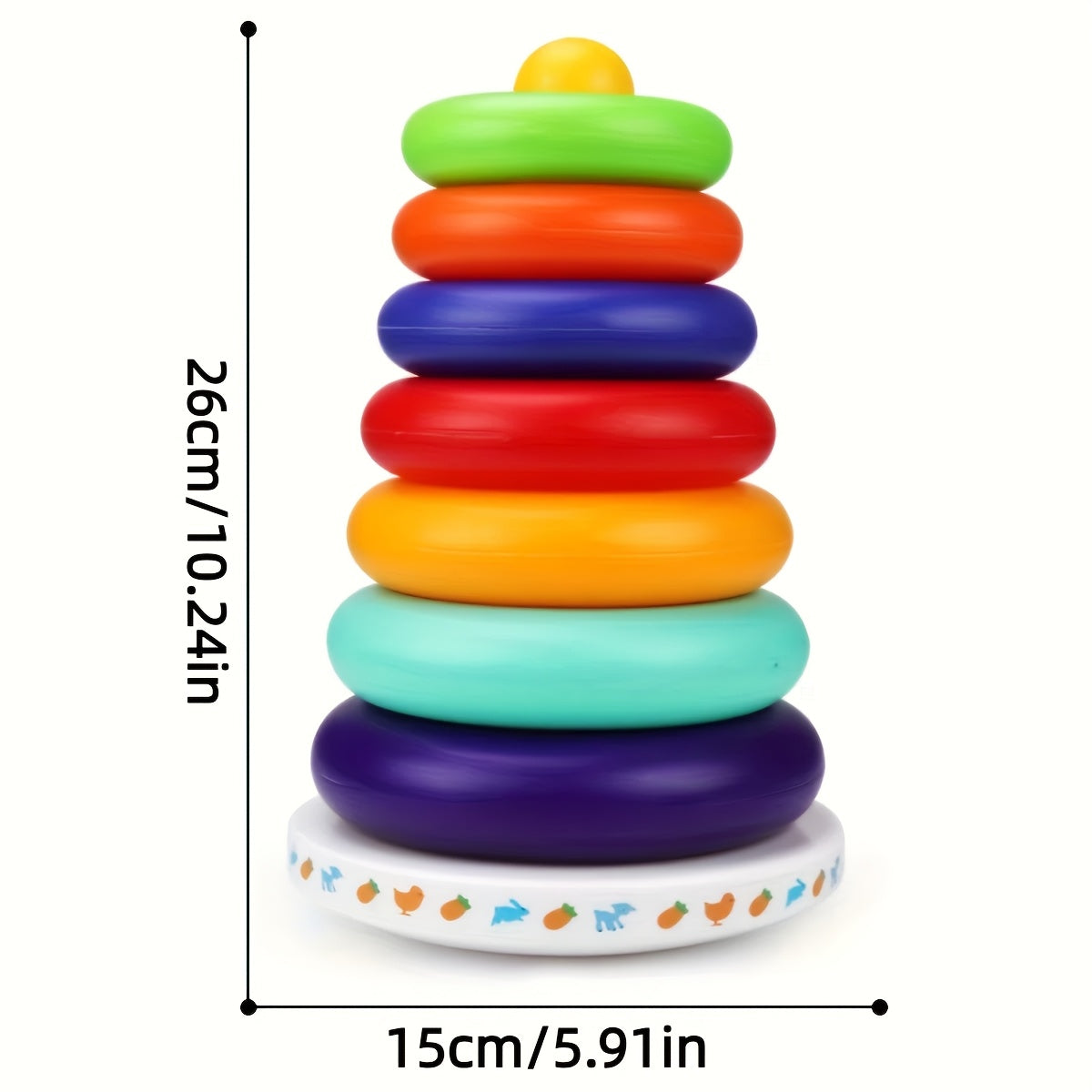 Educational Colourful Rainbow Stacking Tower – Enhance Colour Recognition and Motor Skills