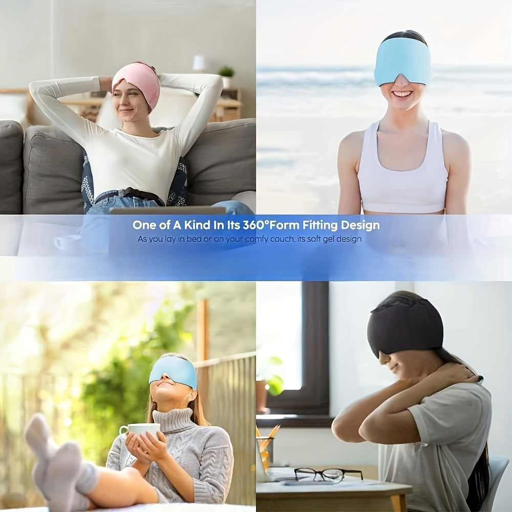 Migraine Hat with Cooling Gel – Cooling Headband for Relief from Migraine, Fever, and Fatigue