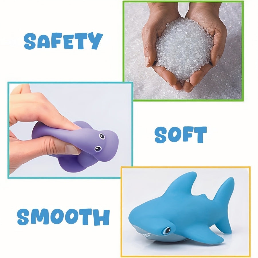 Bath Toy Set with Nets – Floating Sea Creatures and Water Sprayers