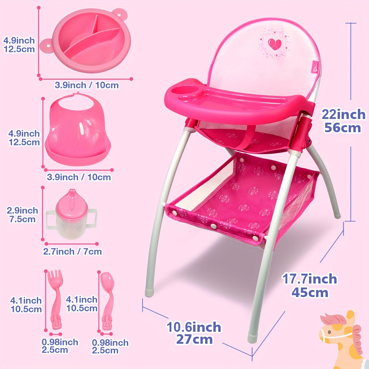 Doll High Chair - Perfect for Playful Meals