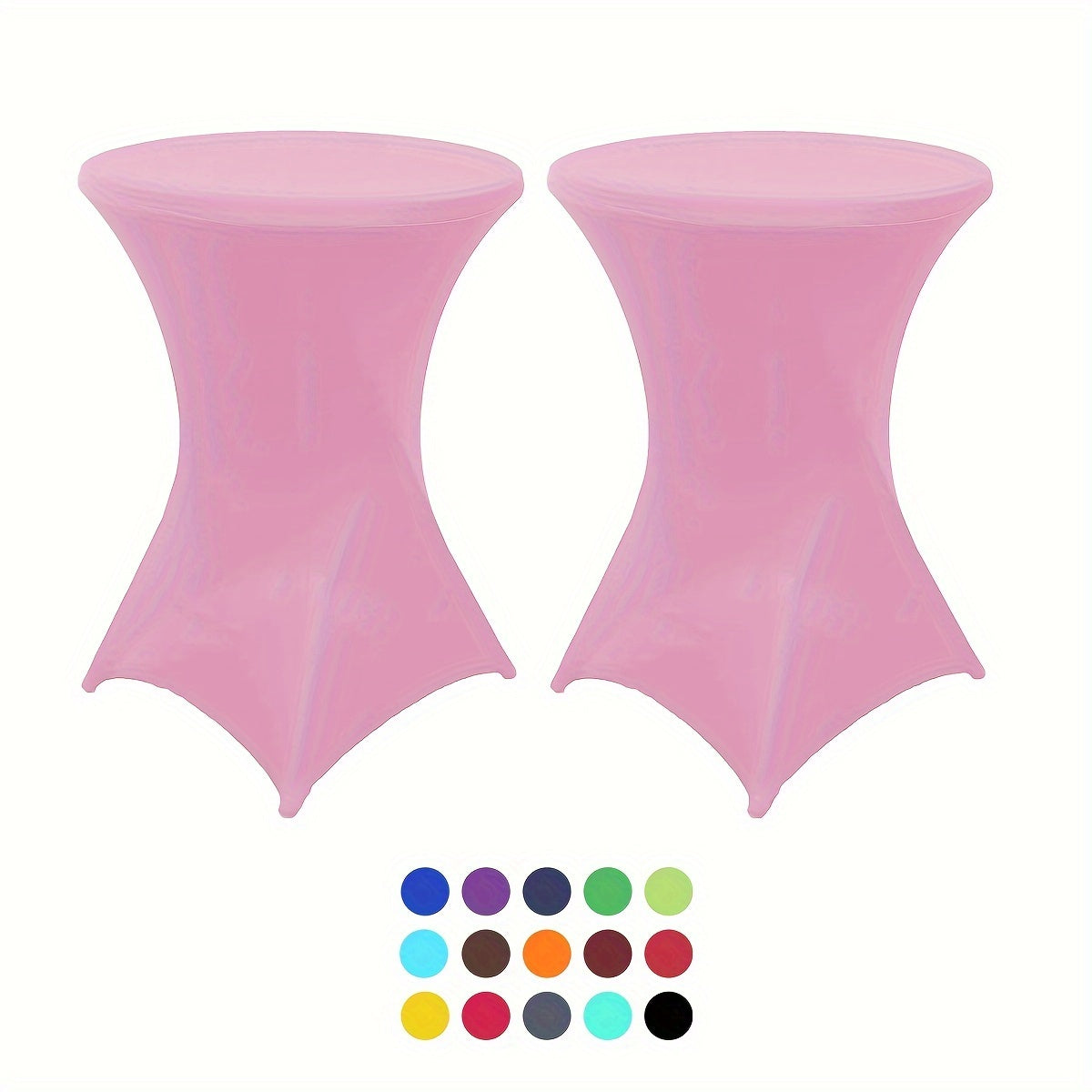 Stretchy Cocktail Table Covers - Solid Colour, Ideal for Parties and Events