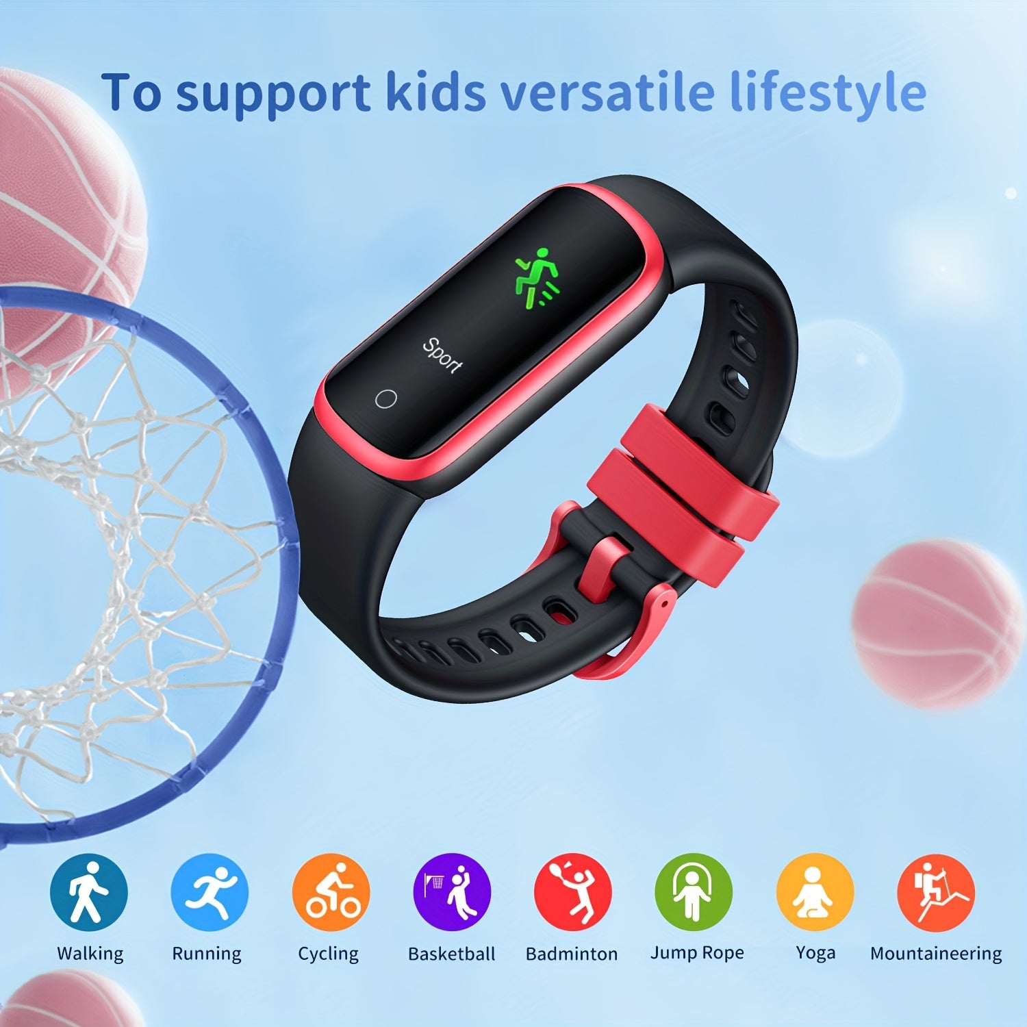 ActiveKid Slim Watch - For Children with Step and Calorie Counter