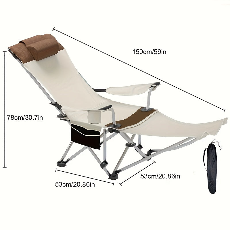 Lightweight Folding Beach Chair – Ideal for Camping, Fishing, and Relaxation