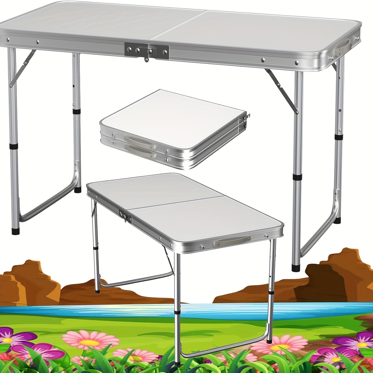 Folding Camping Table - Lightweight and Portable, Ideal for Parties and Outdoor Activities