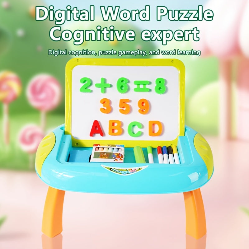 Educational Drawing Board for Children – Double-Sided with Magnetic Numbers and Letters for Creative Learning