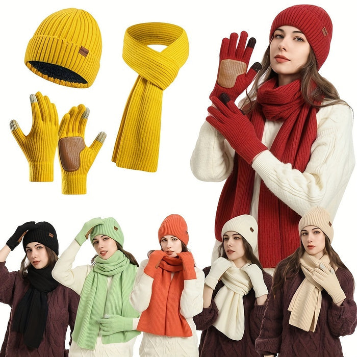 Winter Bliss Set - Beanie, Scarf and Gloves for Couples - Warm and Stylish