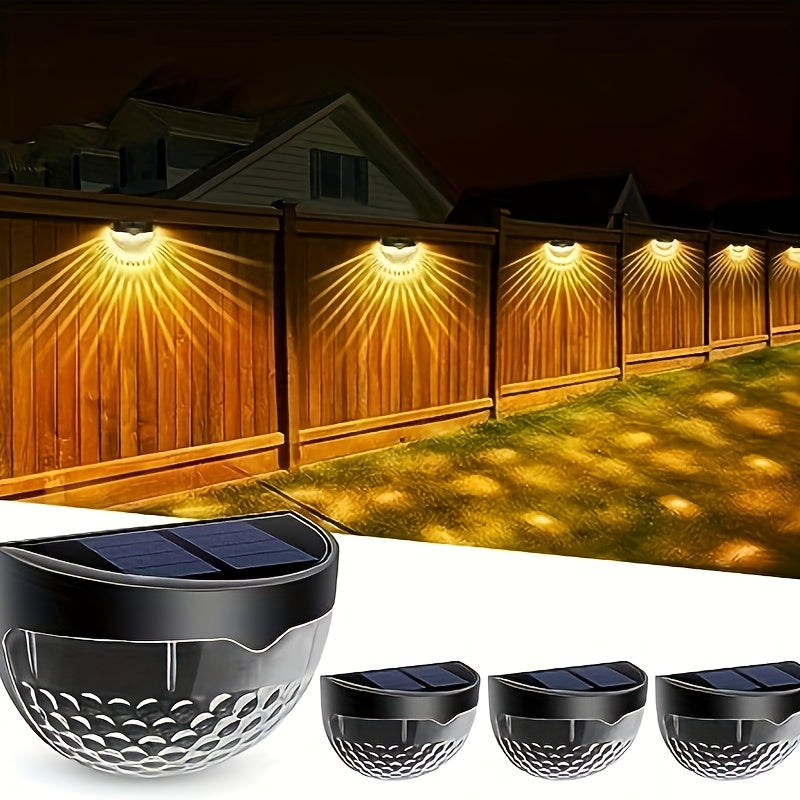 SolarGlow Half-Round LED Fence Lighting – Elegant and Durable