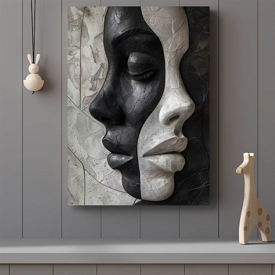 Abstract Female 3D Portrait – DIY Canvas Set for Art Lovers