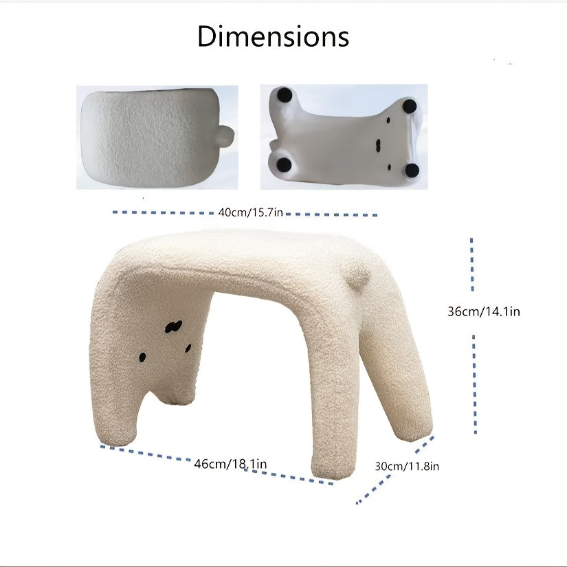 Cat-Shaped Plush Pouf – Cozy and Functional Design