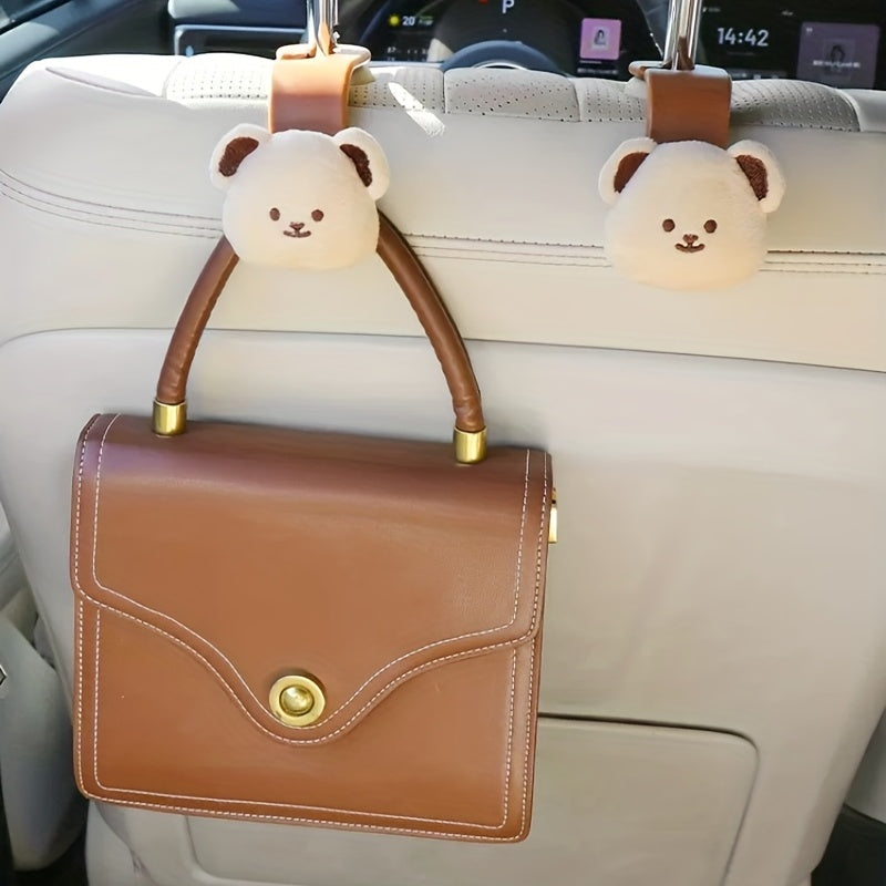 Car Seat Back Hooks with Bear Design – Practical Storage for On-the-Go (Buy 1 Get 1 Free)